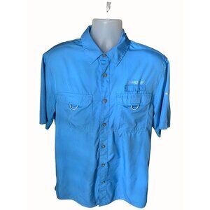 Field and Stream Vented Blue Short Sleeve Fishing Shirt SmartCool Mens Medium